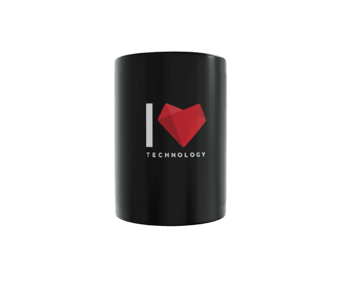 Black Printed Coffee Mug