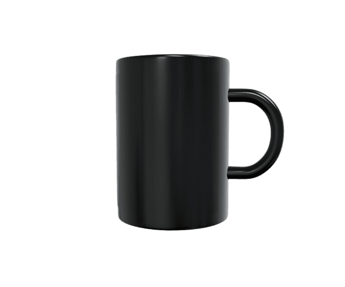 Black Printed Coffee Mug